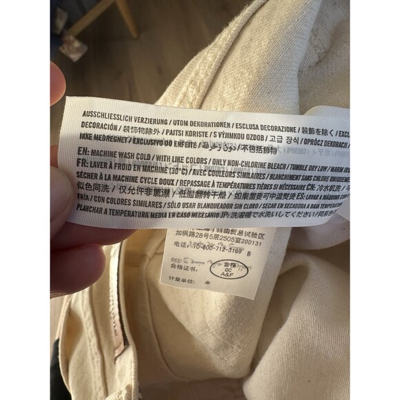 Abercrombie‎ & Fitch Jeans Men 32x32 Cream Speckled Vintage Stretch 90s Straight - Picture 9 of 11